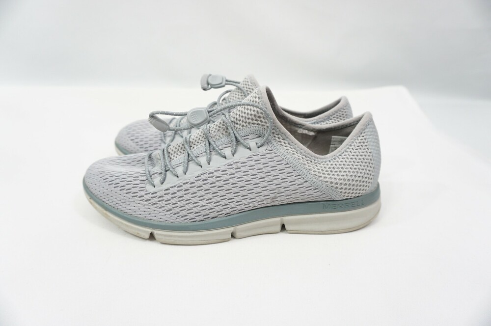 Merrell Women Used 7 Zoe Sojourn Mesh Drawstring Slip-On Shoes J93818 Light Gray